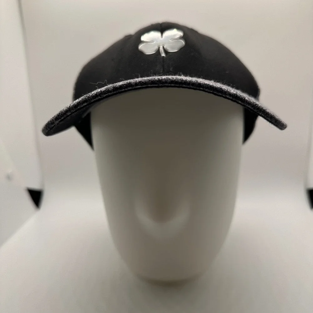 Black Clover Live Lucky‎ Baseball Cap Black Grey Shamrock Logo L XL Memory Fit